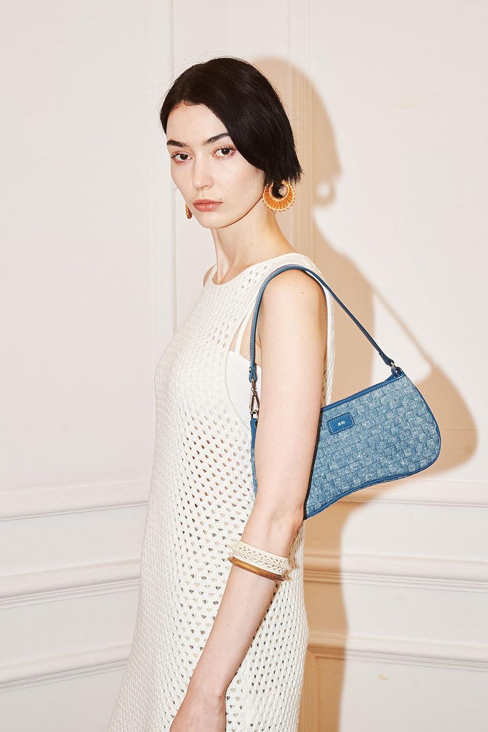 imageJW PEI Womens Eva Shoulder HandbagDenim Weave