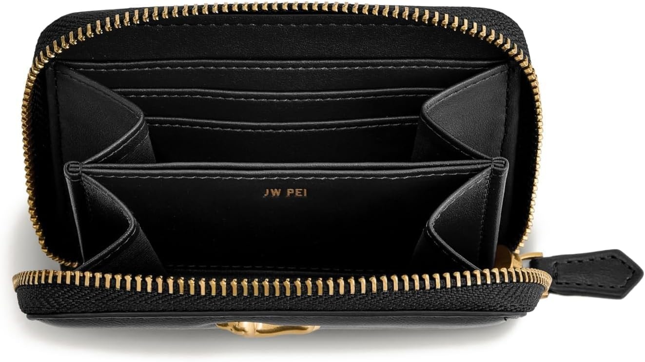 image:imageJW PEI Maeve Dachshund Metal Emblem Zip Wallet ChocolateBlack