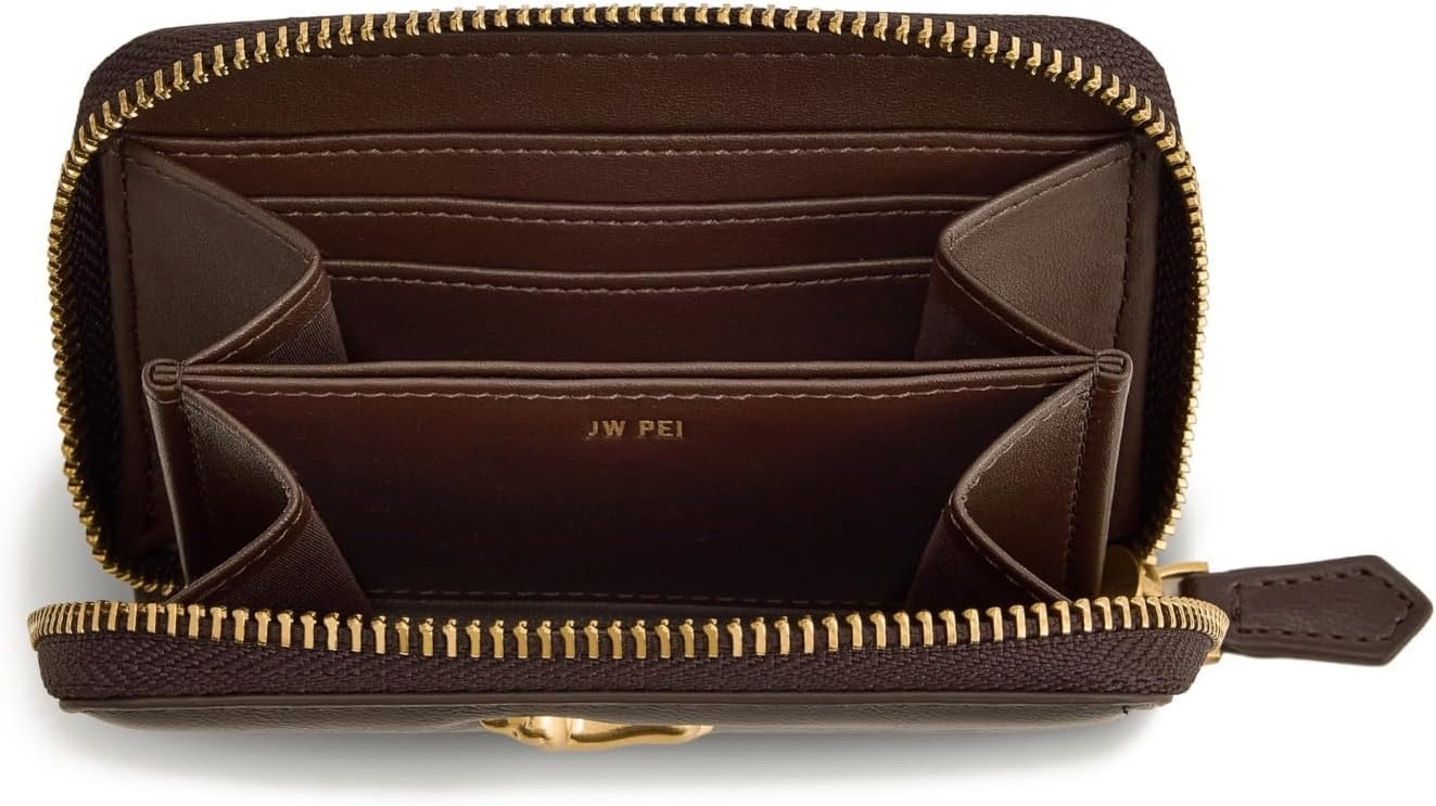 image:imageJW PEI Maeve Dachshund Metal Emblem Zip Wallet ChocolateChocolate