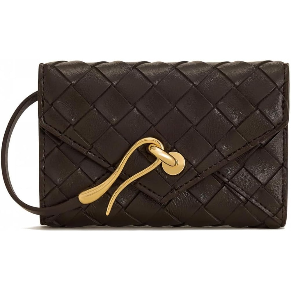 image:imageJW PEI Celeste Woven Textured Envelope Wallet BlackChocolate