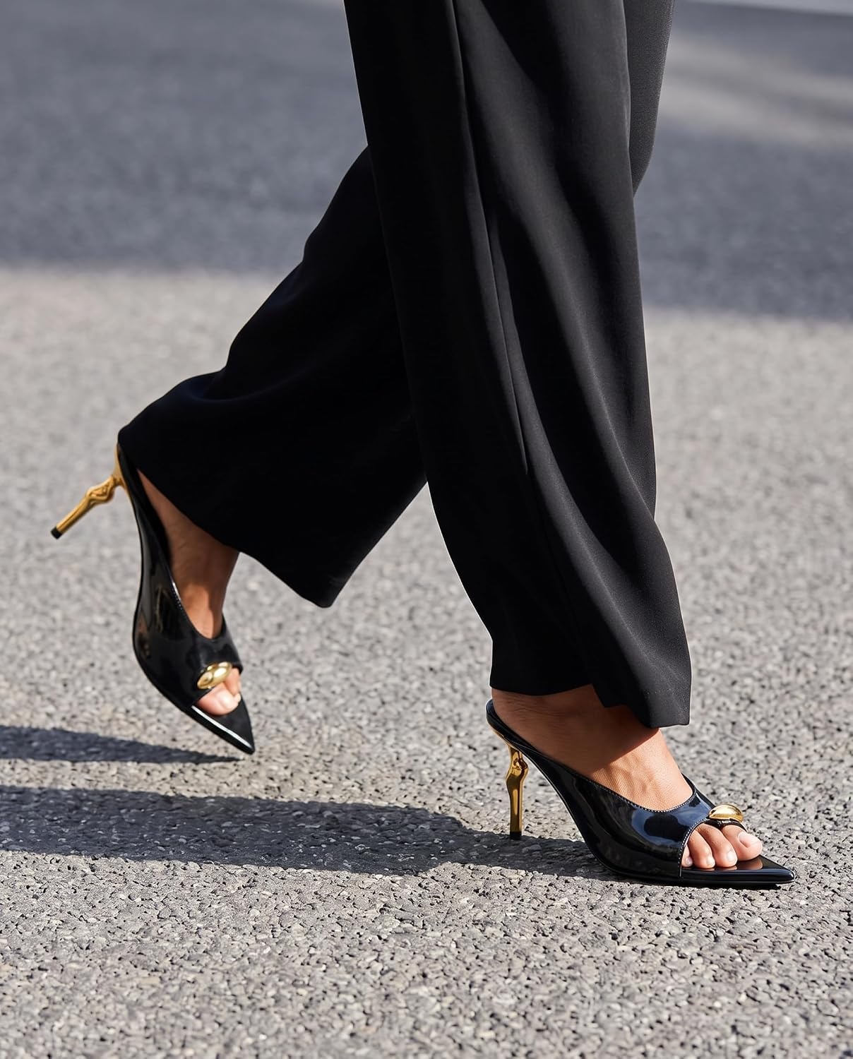 image:imageJW PEI Womens Noemi PointedToe Mesh Mule HeelsBlack
