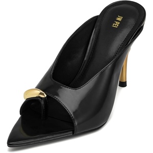 JW PEI Women’s Noemi Pointed-Toe Mesh Mule Heels(Black)