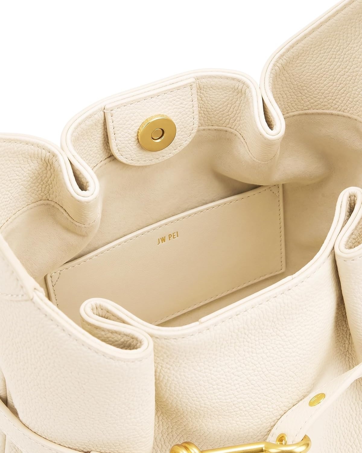 image:imageJEI Womens Alina Faux Suede Hobo BagWhite