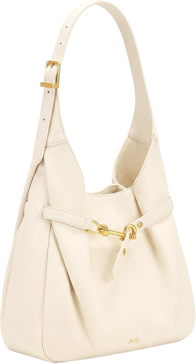 image:imageJEI Womens Alina Faux Suede Hobo BagWhite