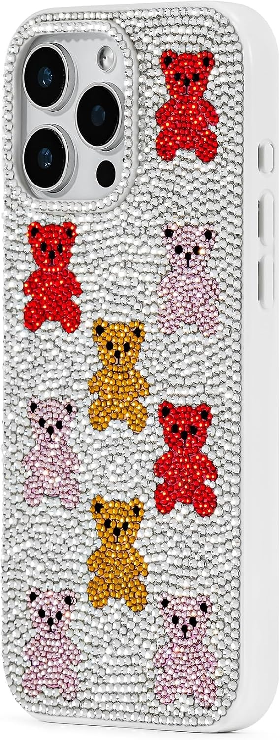 image:imageJW PEI Shark Blue Artificial Crystal Phone Case BlueBear Bling White