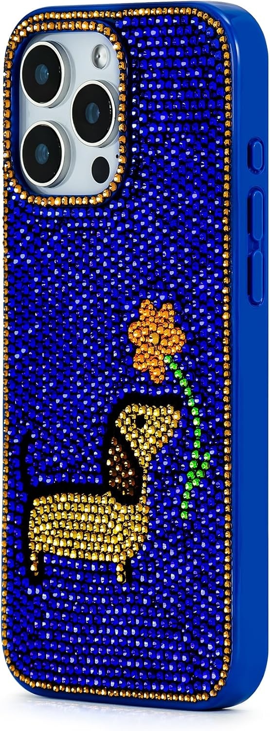 image:imageJW PEI Shark Blue Artificial Crystal Phone Case BlueDachshund Blue