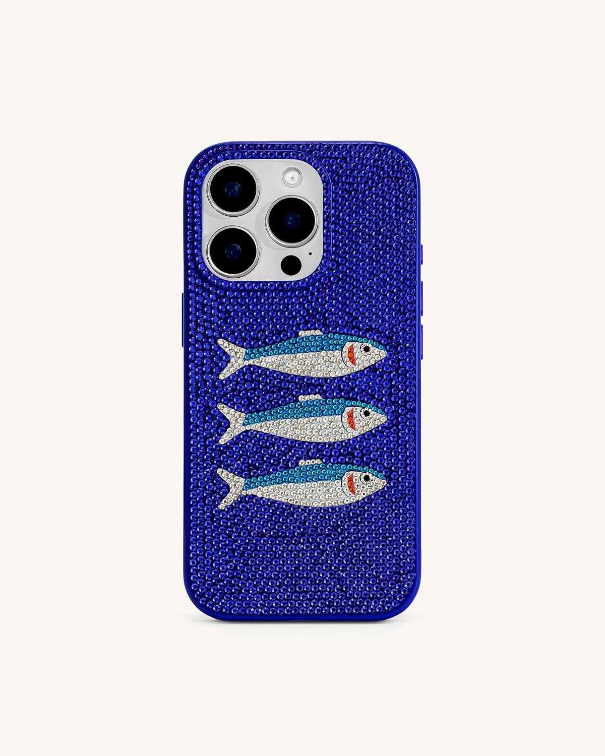 image:imageJW PEI Shark Blue Artificial Crystal Phone Case BlueFish BlueWhite