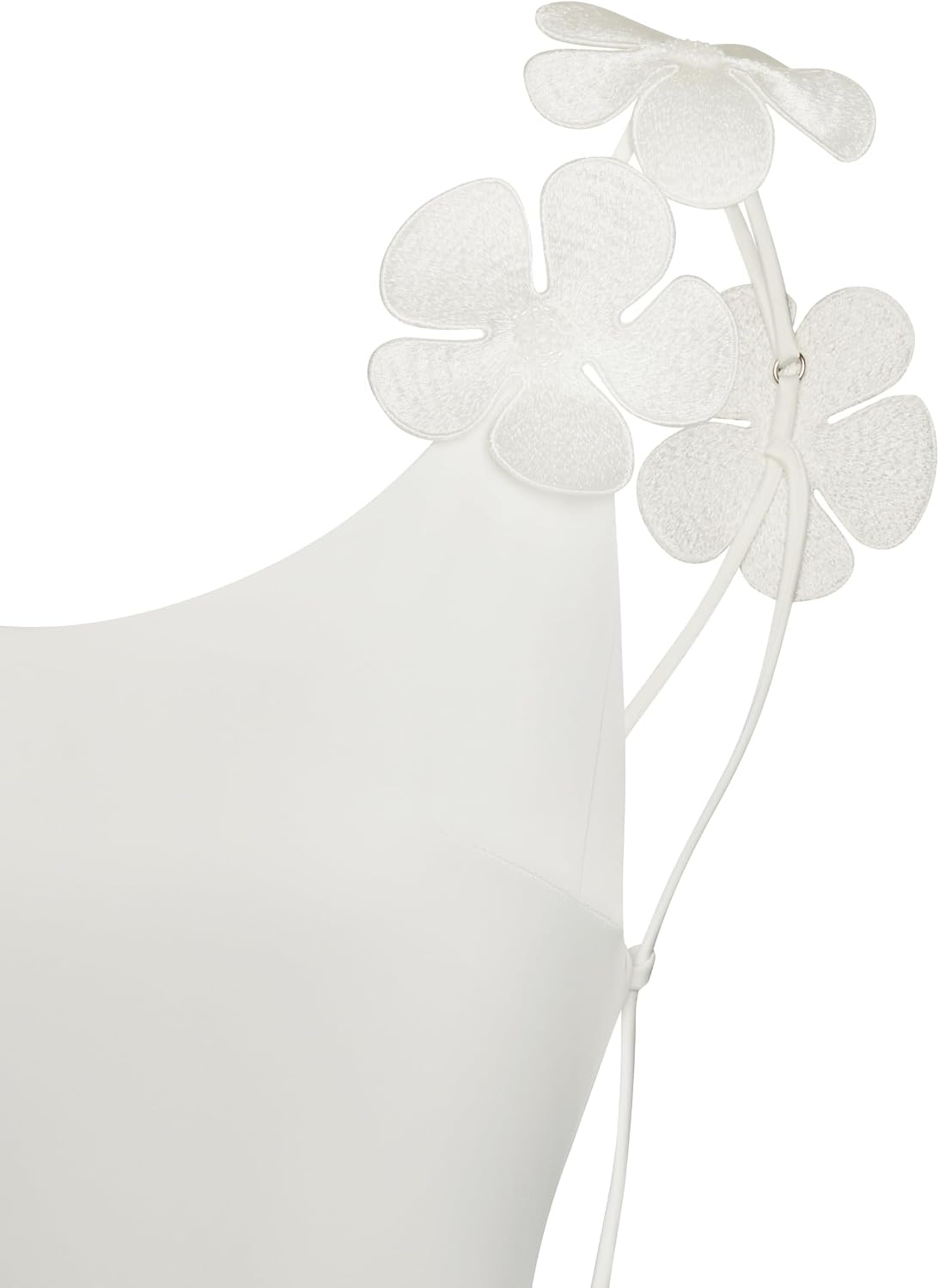 image:imageJW PEI Womens 3D Floral Appliqu Satin DressWhite