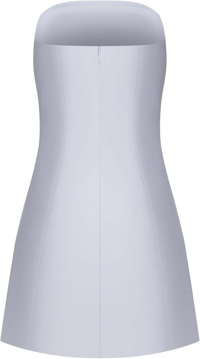 image:imageJW PEI Womens 3D Vine Floral Strapless Mini DressBlue