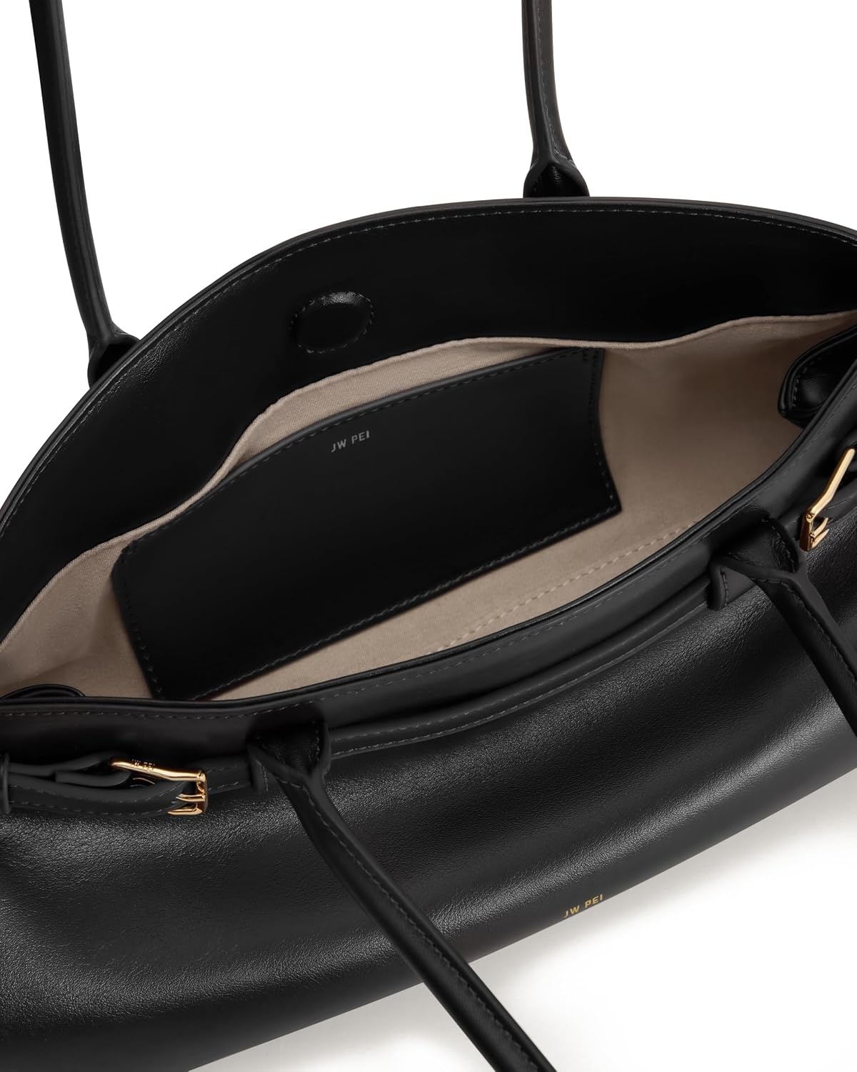 image:imageJW PEI Womens Arden Belt Detail EastWest Shoulder BagBlack