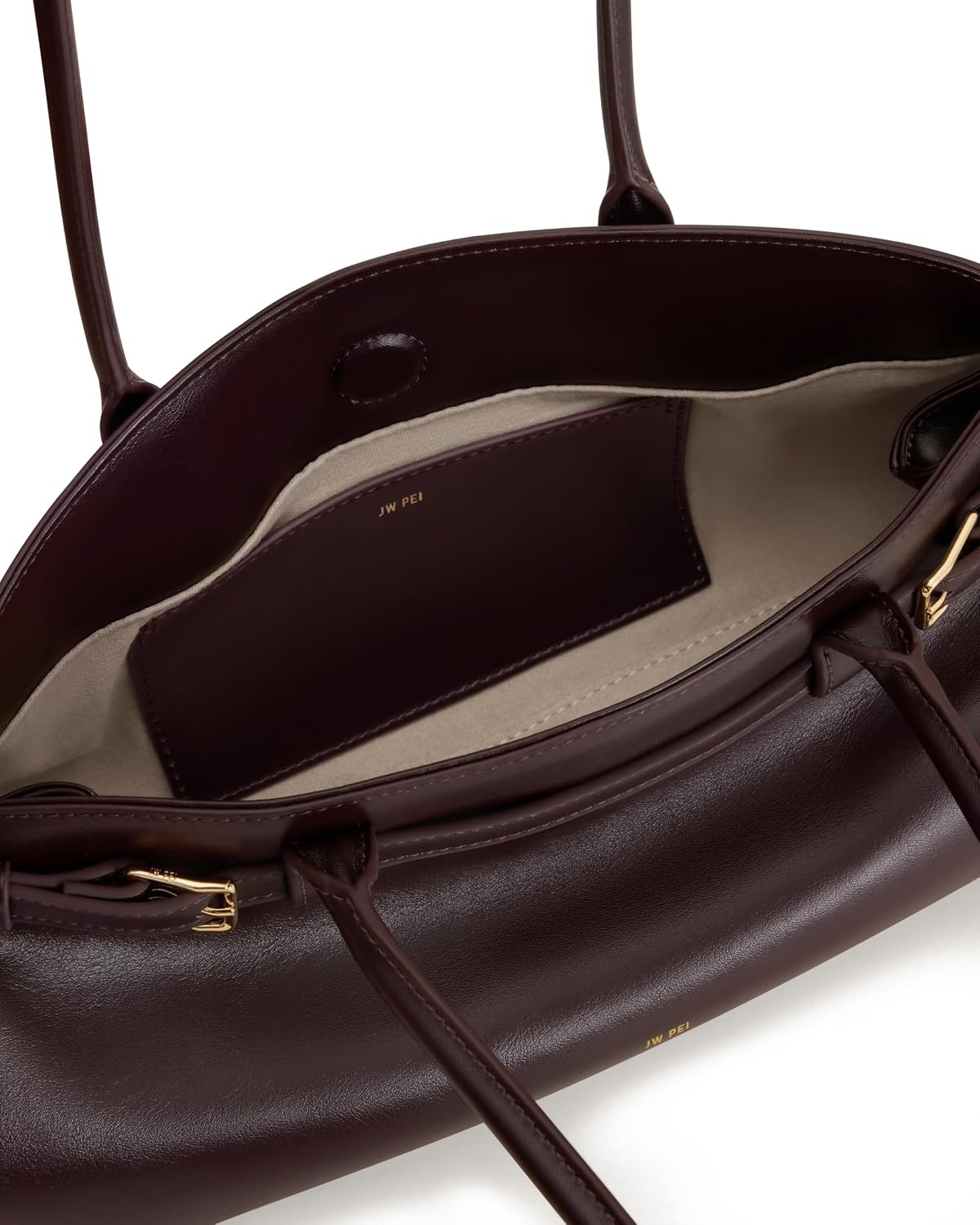 image:imageJW PEI Womens Arden Belt Detail EastWest Shoulder BagDark Brown