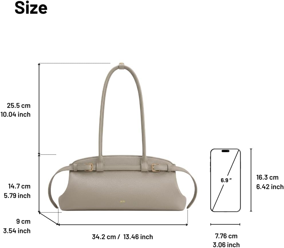 image:imageJW PEI Womens Arden Belt Detail EastWest Shoulder BagTaupe