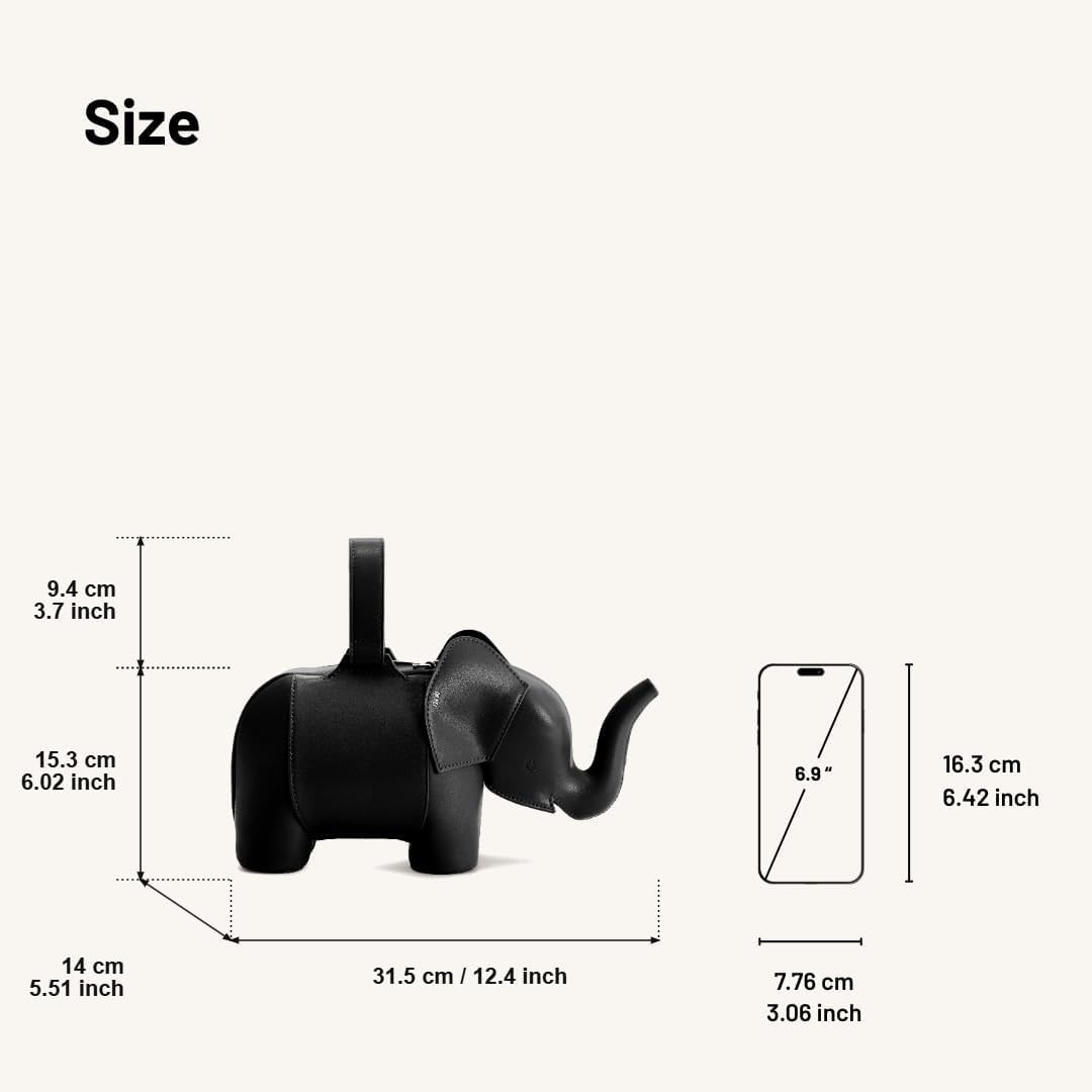 image:imageJW PEI Womens Claire Elephant Shaped HandbagBlack