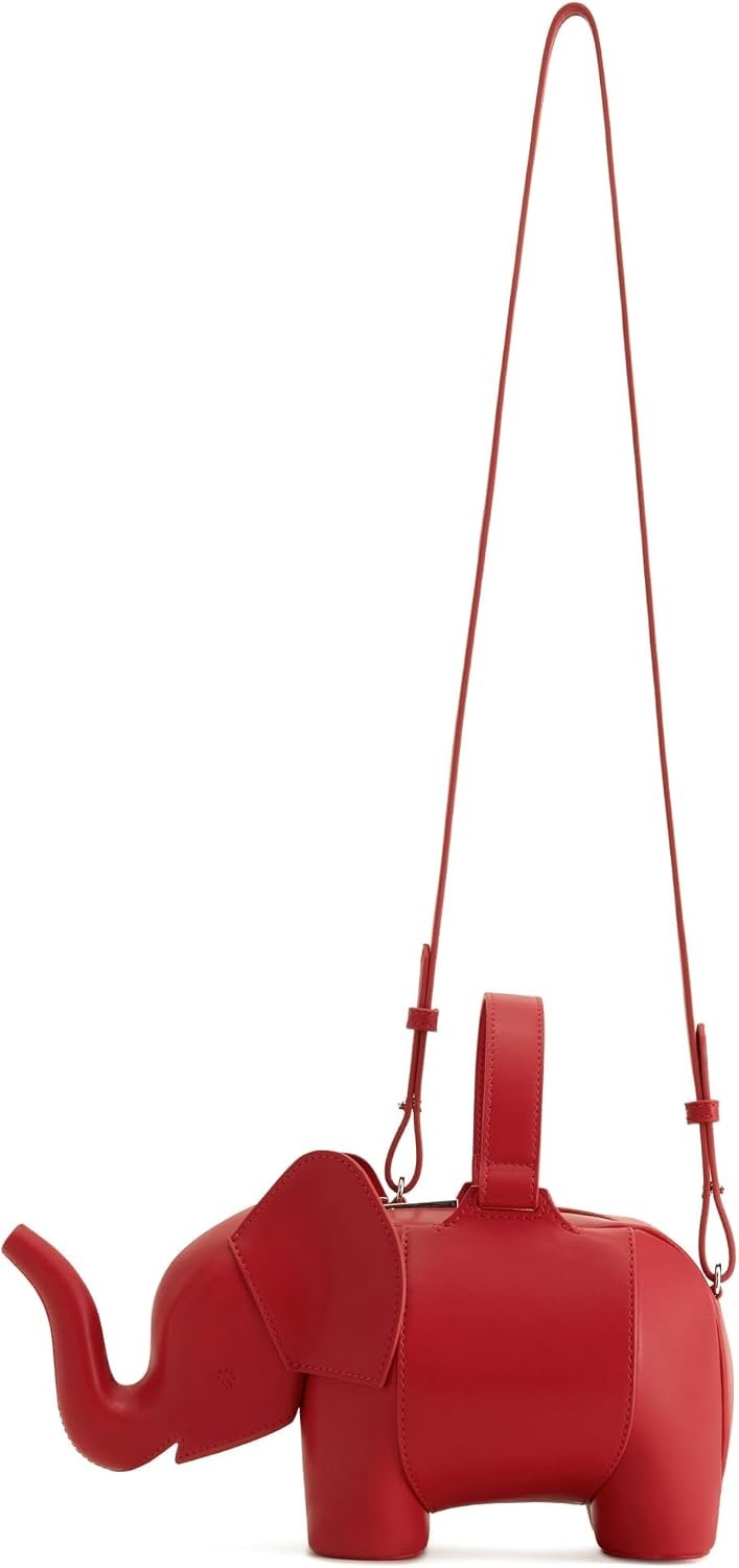 image:imageJW PEI Womens Claire Elephant Shaped HandbagRed