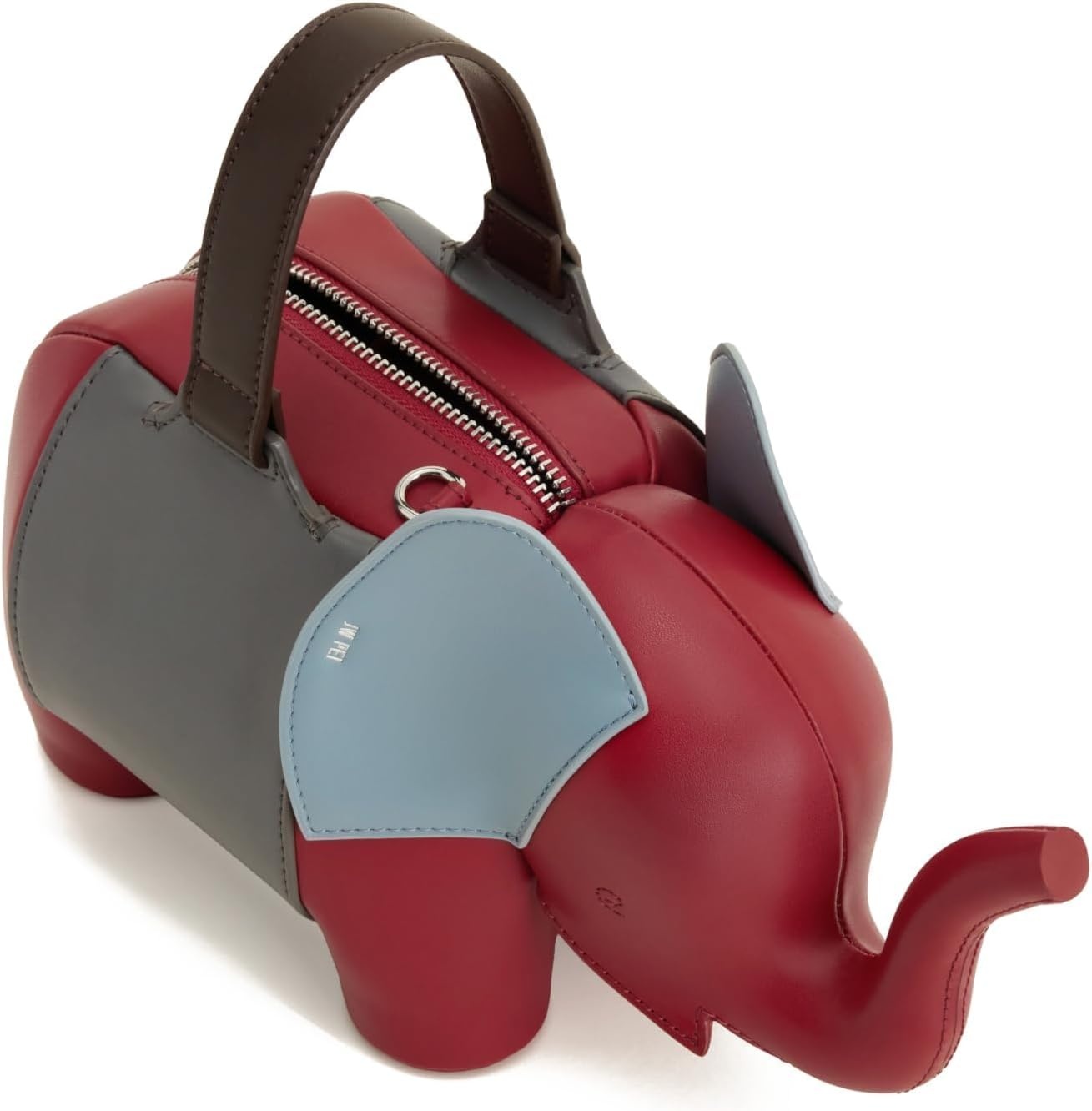 image:imageJW PEI Womens Claire Elephant Shaped HandbagRedDark Gray