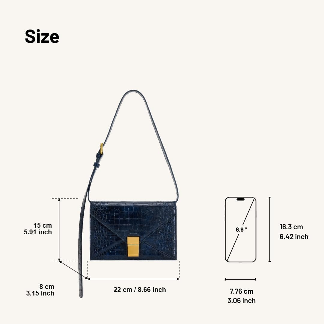 image:imageJW PEI Womens Clio Envelope Crossbody BagNavy Croc
