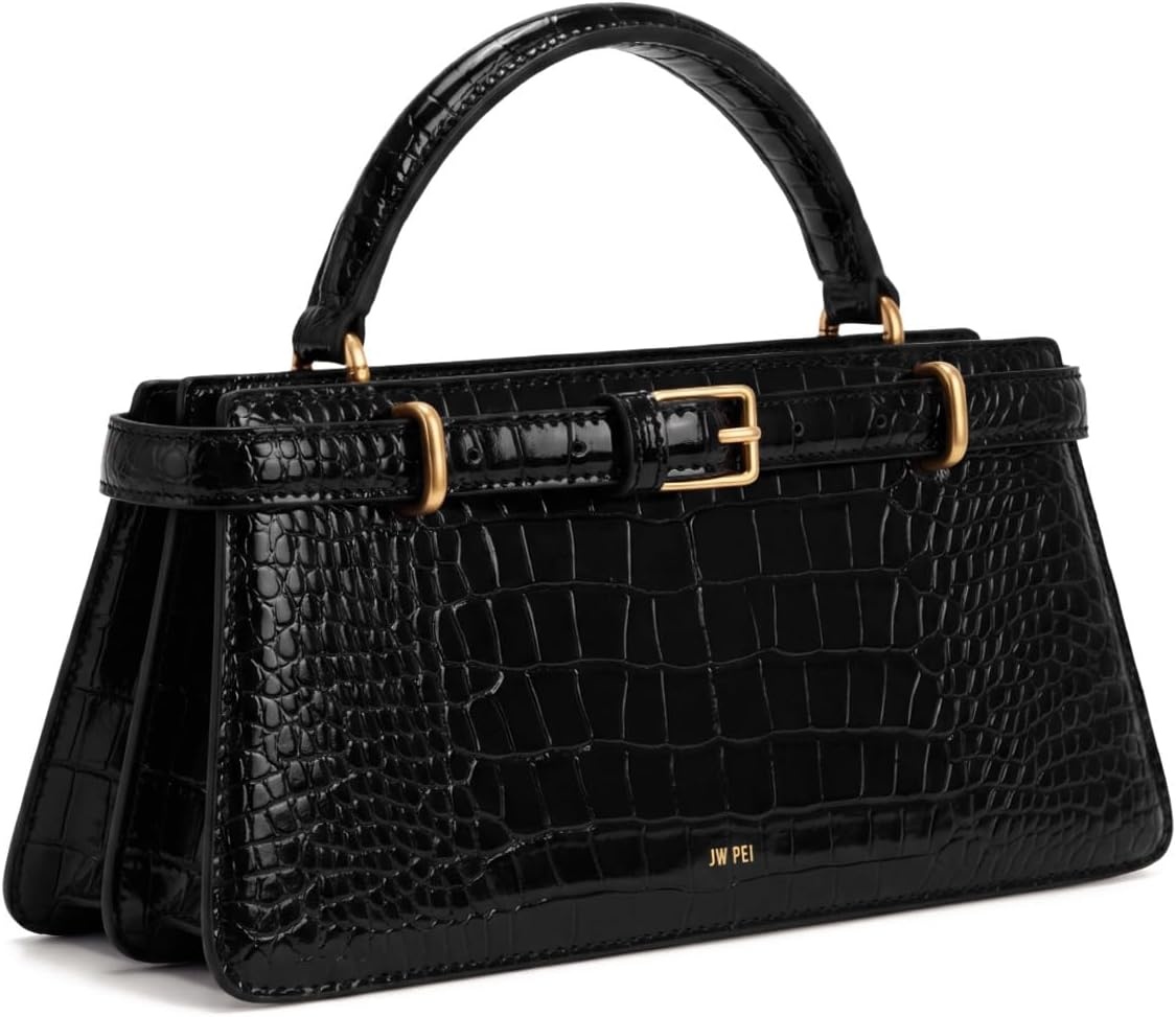 image:imageJW PEI Womens Elena Classic Top Handle BagBlack Croc