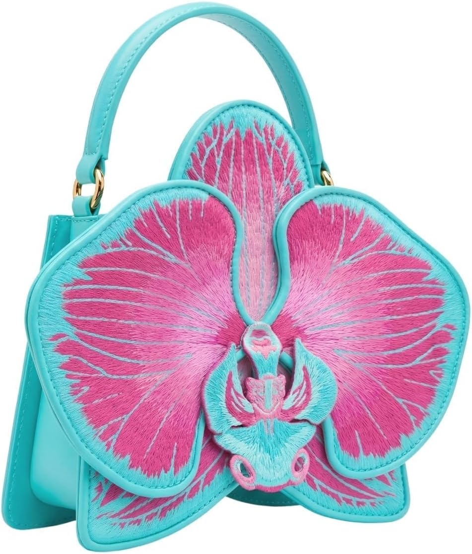 image:imageJW PEI Womens Flora Orchid Shaped Top Handle BagPink Blue