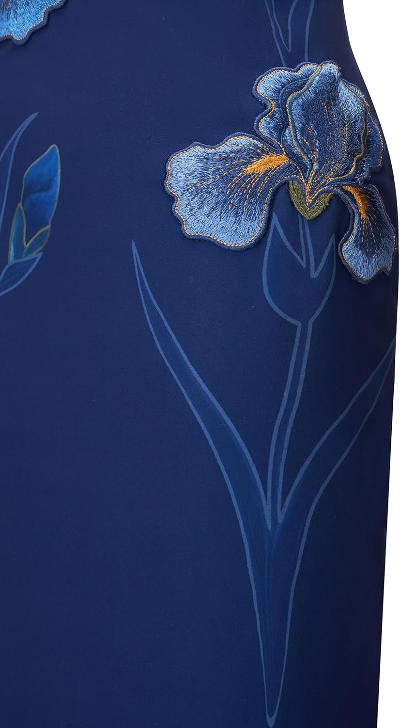 image:imageJW PEI Womens Iris Embroidered Strapless Maxi DressNavy Blue