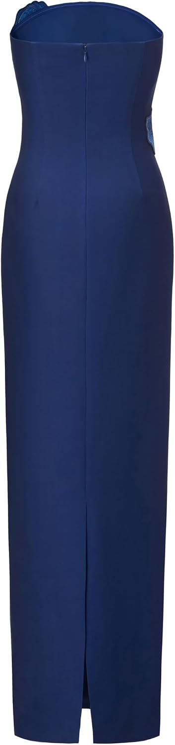 image:imageJW PEI Womens Iris Embroidered Strapless Maxi DressNavy Blue
