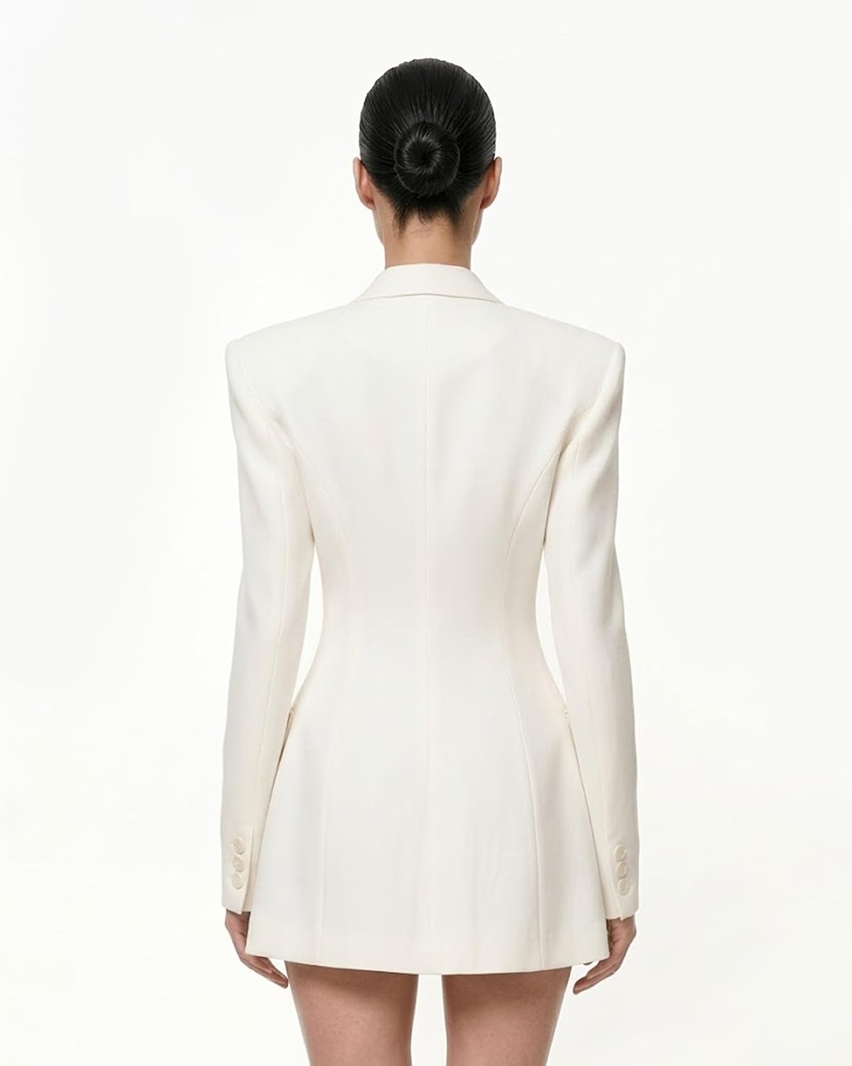 image:imageJW PEI Womens Iris Embroidery Hourglass BlazerWhite