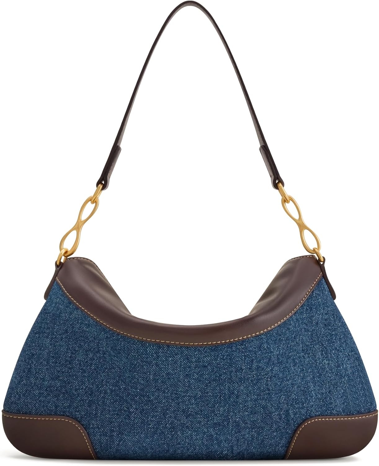 image:imageJW PEI Womens Jayla Metal Pendant Embellished Shoulder BagBlue Denim