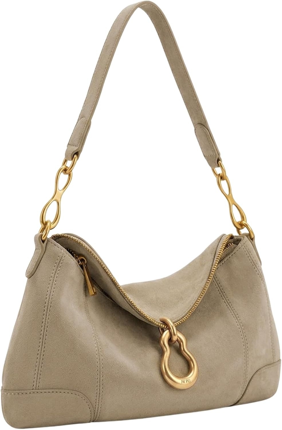 image:imageJW PEI Womens Jayla Metal Pendant Embellished Shoulder BagGrey
