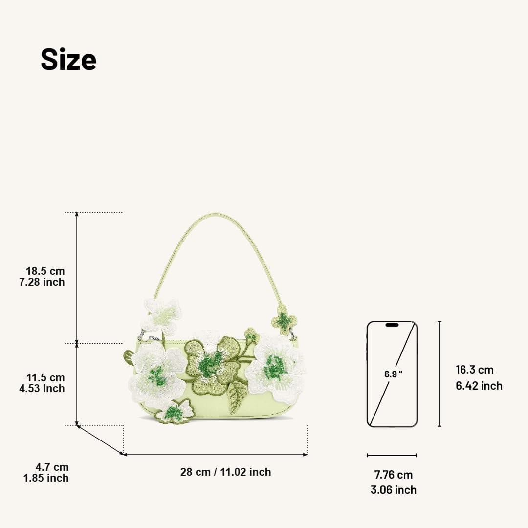image:imageJW PEI Womens Leona Bead Embellished Shoulder BagLight Green