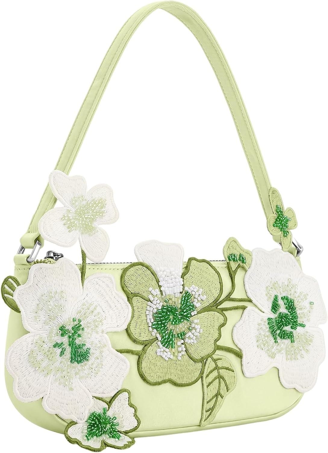 image:imageJW PEI Womens Leona Bead Embellished Shoulder BagLight Green