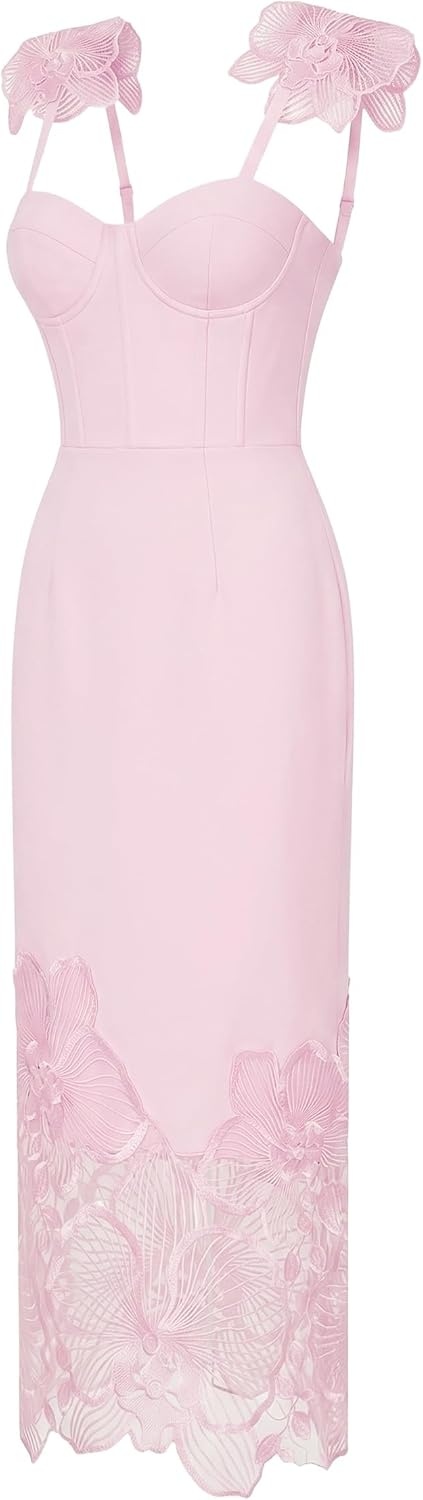 image:imageJW PEI Womens Orchid Embroidered Corset DressDusty Rose