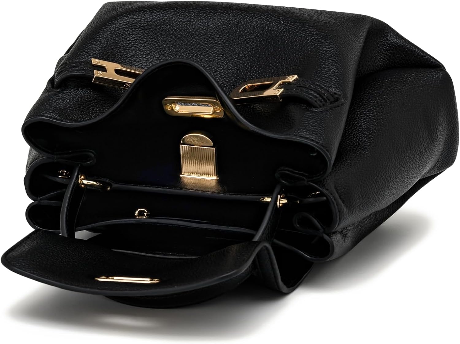image:imageJW PEI Womens Rhea Small Pebbled Double Buckle Shoulder BagBlack