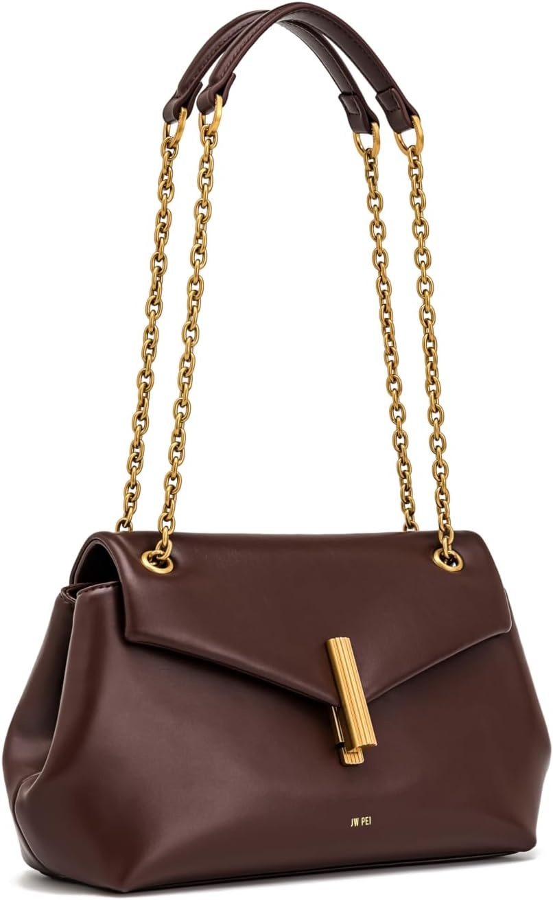 image:imageJW PEI Womens Valerie Chain Flap Shoulder BagDark Brown