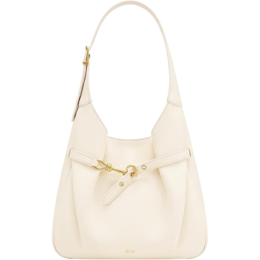 image:imageJEI Womens Alina Faux Suede Hobo BagWhite