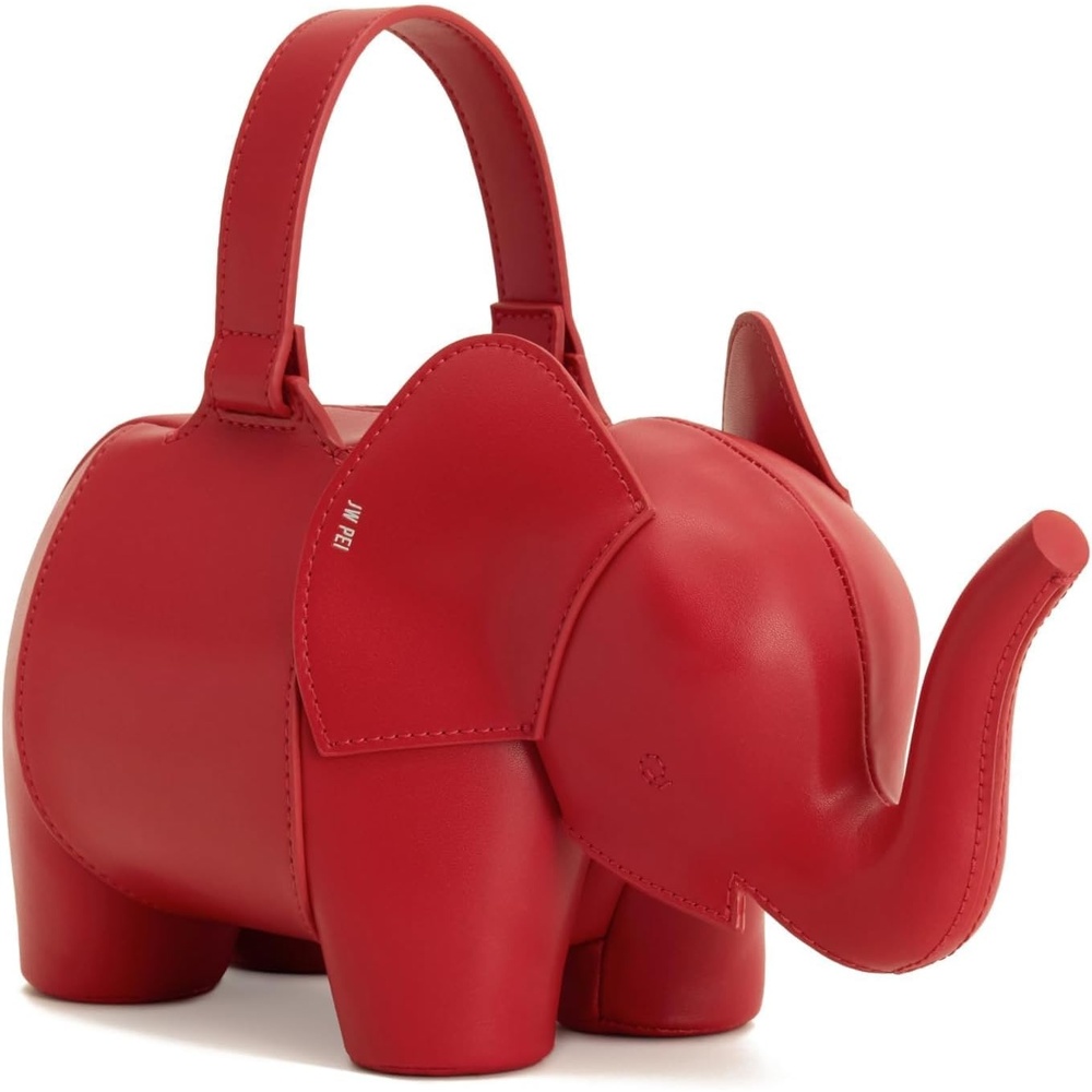 image:imageJW PEI Womens Claire Elephant Shaped HandbagRed