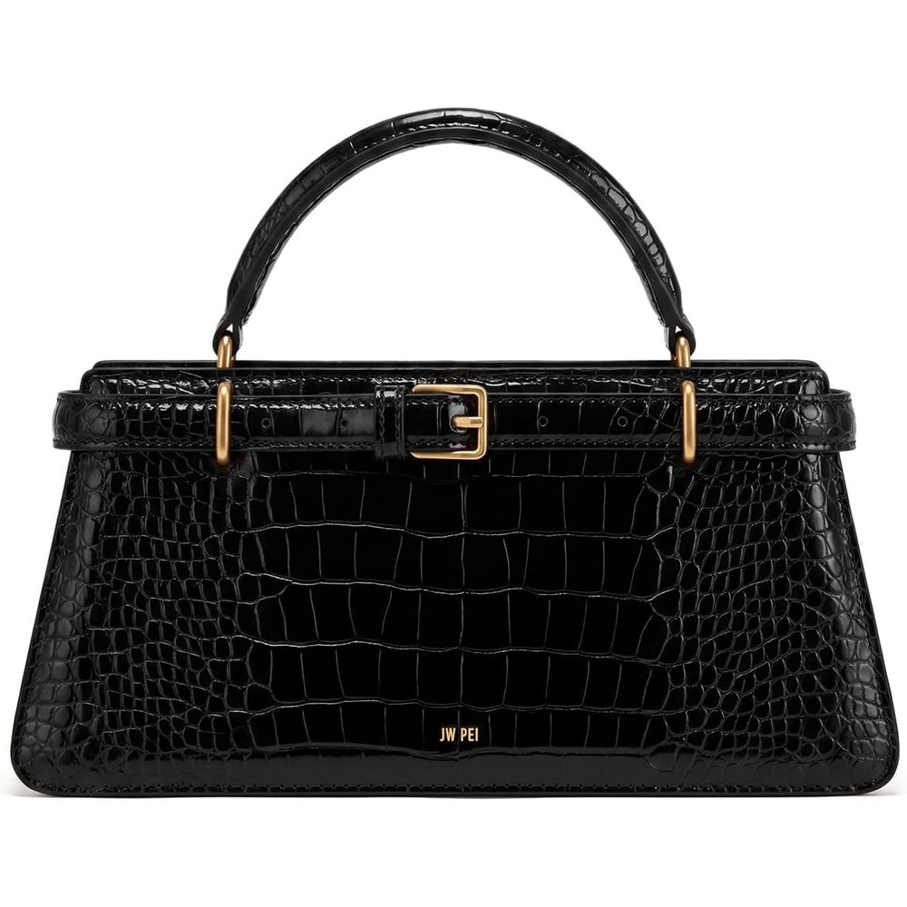 image:imageJW PEI Womens Elena Classic Top Handle BagBlack Croc