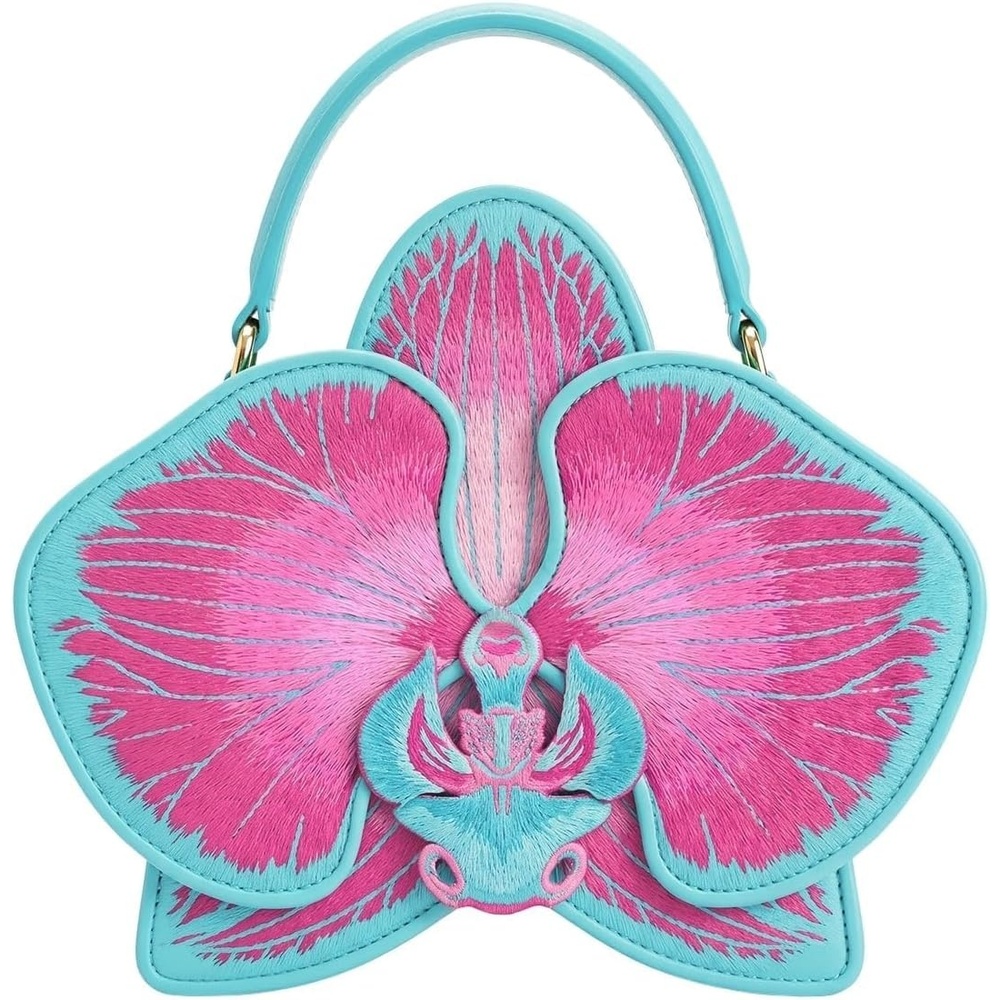 image:imageJW PEI Womens Flora Orchid Shaped Top Handle BagPink Blue