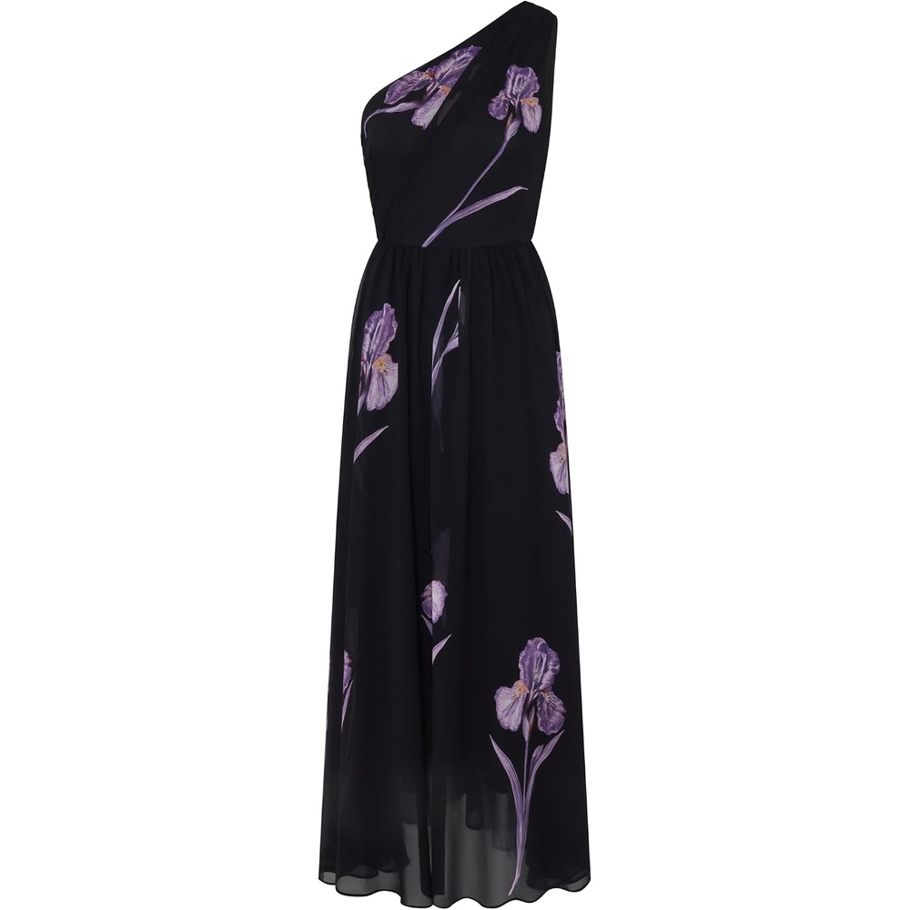 image:imageJW PEI Womens Floral One Shoulder Maxi DressBlack
