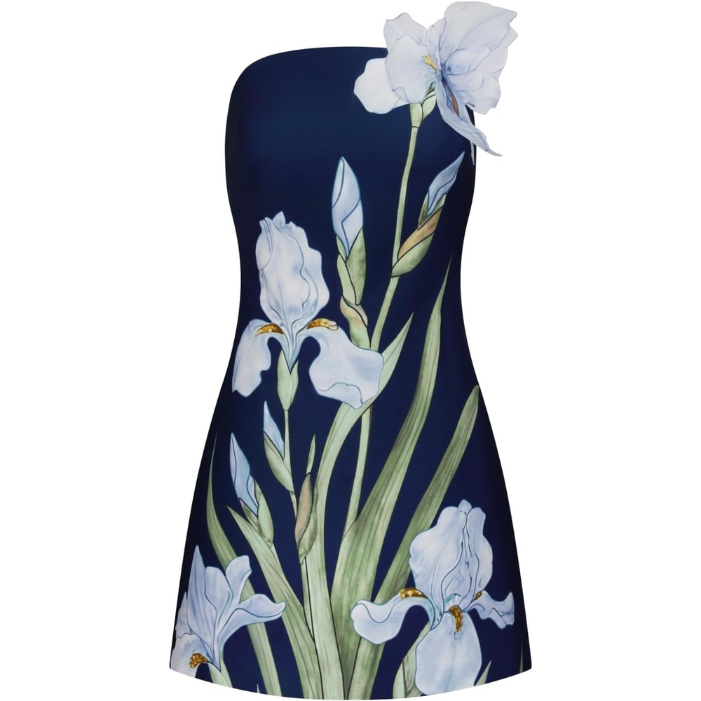 image:imageJW PEI Womens Floral Printed Mini DressNavy Blue