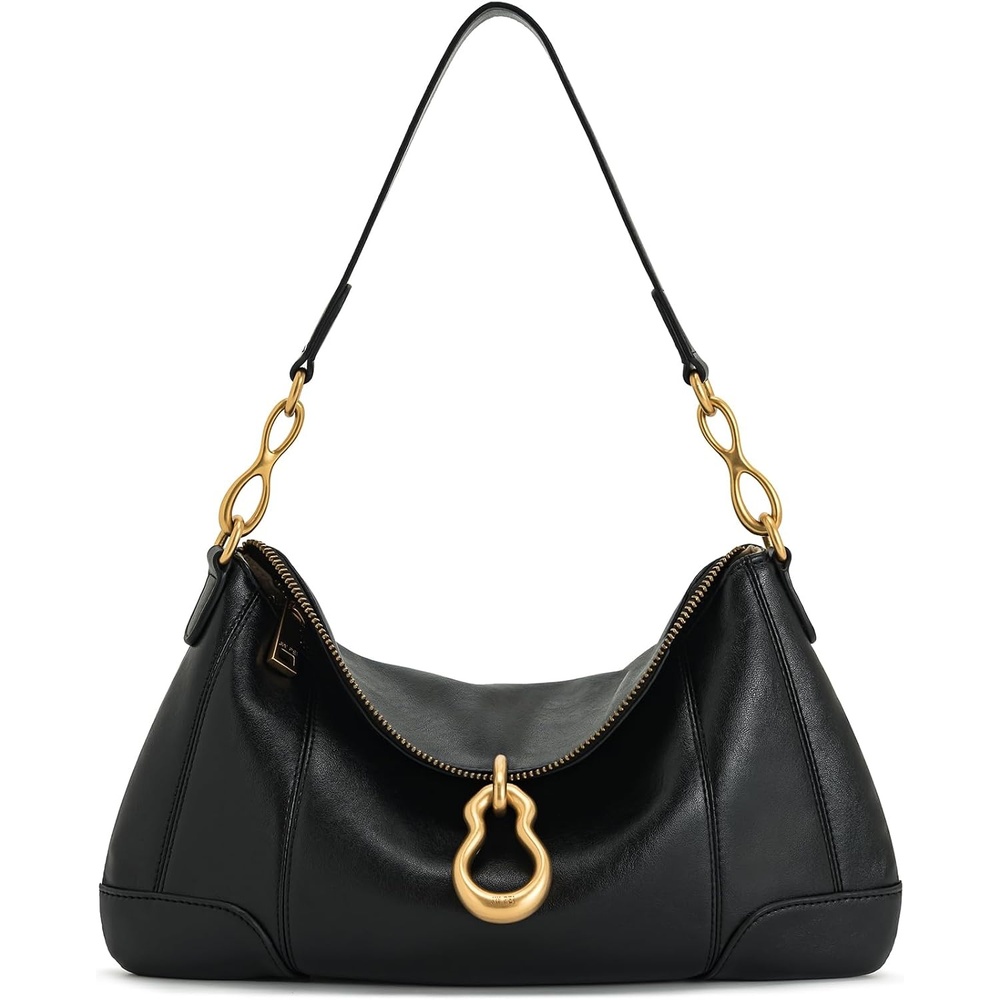 image:imageJW PEI Womens Jayla Metal Pendant Embellished Shoulder BagBlack