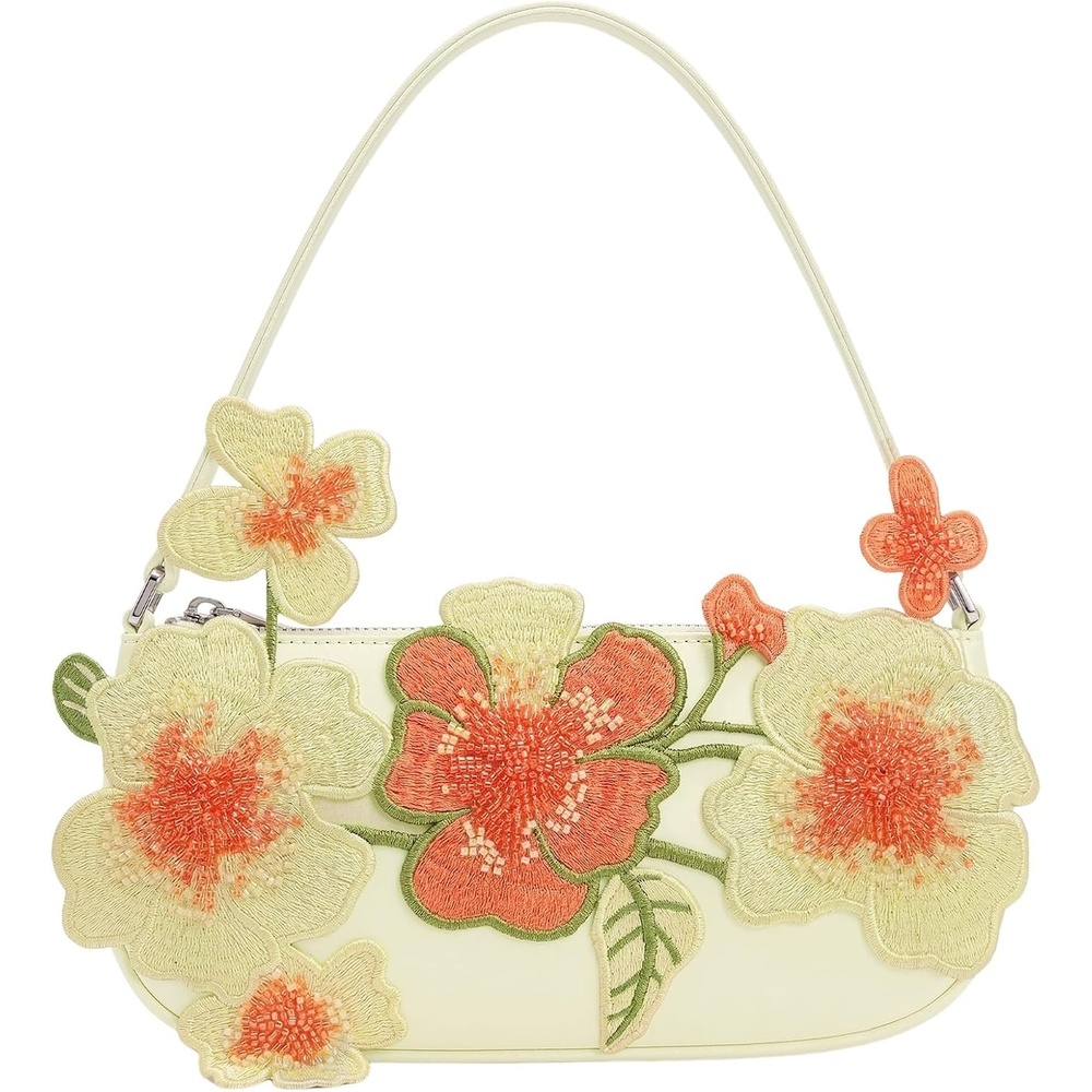 image:imageJW PEI Womens Leona Bead Embellished Shoulder BagOffwhite