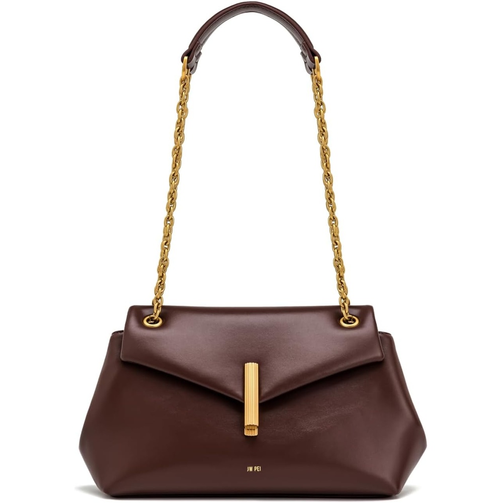 image:imageJW PEI Womens Valerie Chain Flap Shoulder BagDark Brown