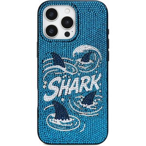 JW PEI Shark Blue Artificial Crystal Phone Case – Blue(Shark Blue)