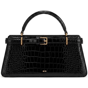 JW PEI Women’s Elena Classic Top Handle Bag(Black Croc)