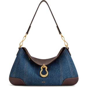 JW PEI Women’s Jayla Metal Pendant Embellished Shoulder Bag(Blue Denim)