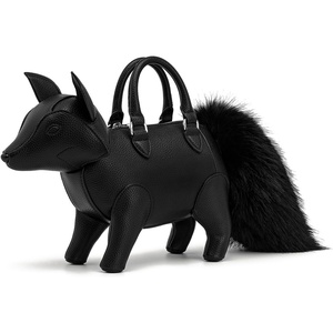 JW PEI Women’s Kai Fox Shaped Top Handle Bag(Black)
