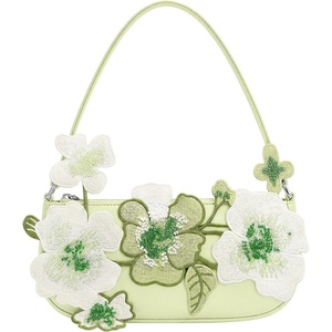 JW PEI Women’s Leona Bead Embellished Shoulder Bag(Light Green)