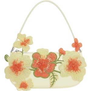 JW PEI Women’s Leona Bead Embellished Shoulder Bag(Off-white)
