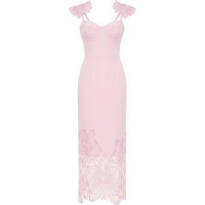 JW PEI Women’s Orchid Embroidered Corset Dress(Dusty Rose)