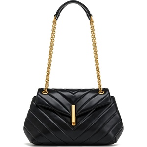 JW PEI Women’s Valerie Chain Flap Shoulder Bag(Black)