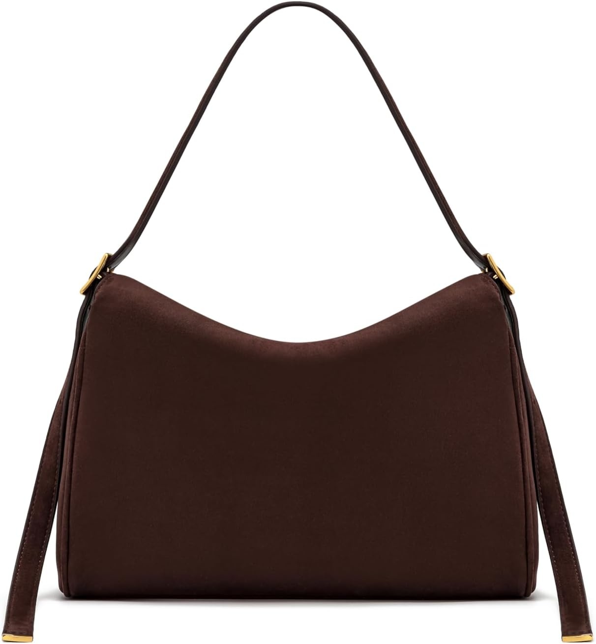 image:imageJW PEI Womens Elowen Faux Suede Flap Shoulder BagDark Brown